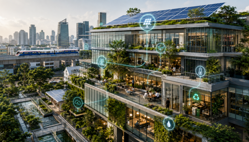 Green PropTech: เทคโนโลยีความยั่งยืนกำลังปรับโฉมอาคารไทยสู่อนาคต Net-Zero อย่างไร Green PropTech: เทคโนโลยีความยั่งยืนกำลังปรับโฉมอาคารไทยสู่อนาคต Net-Zero อย่างไร